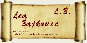 Lea Bajković vizit kartica